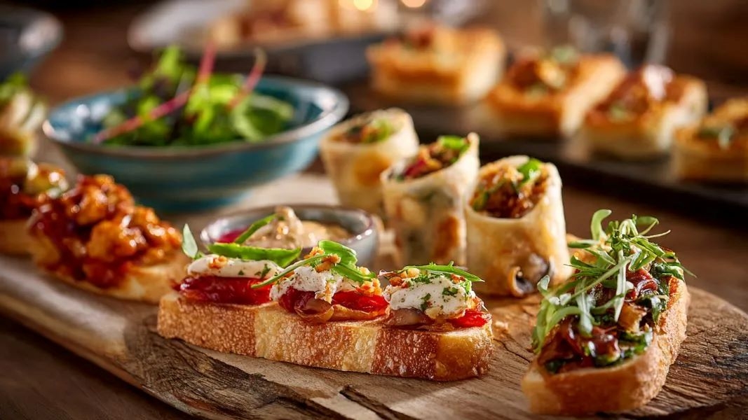 Assorted restaurant starters
